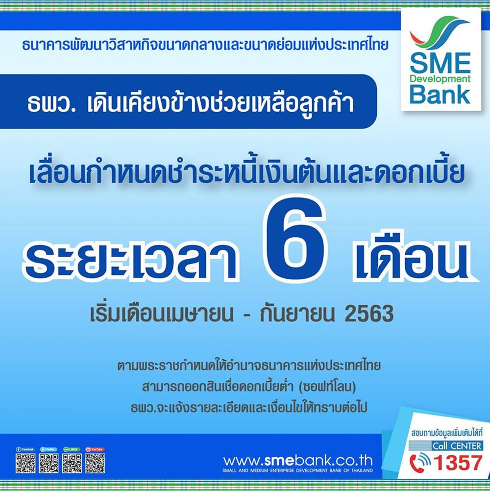 SME D Bank เลื่อนกำหนดการชำระหนี้